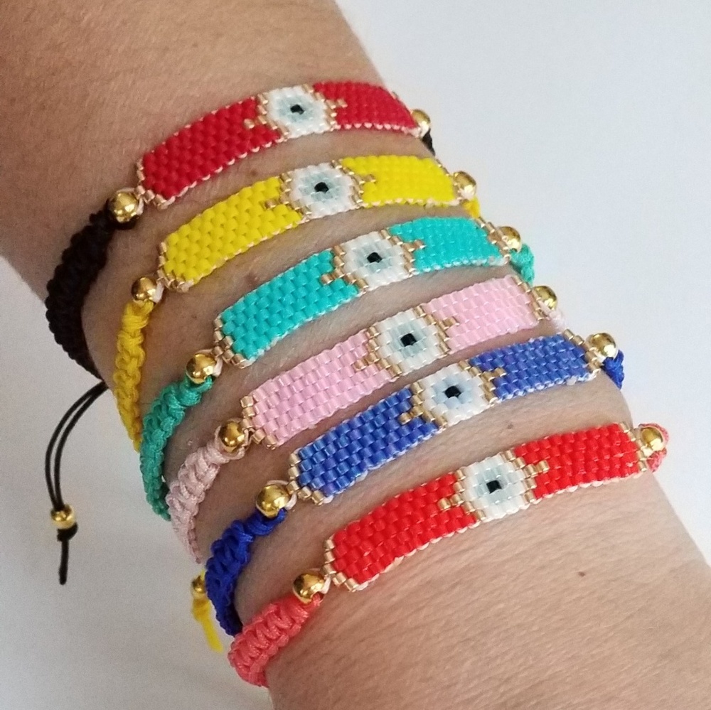 Blue evil eye handmade bracelet